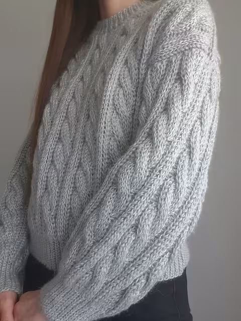 Mila Sweater textured burgundy crochet design